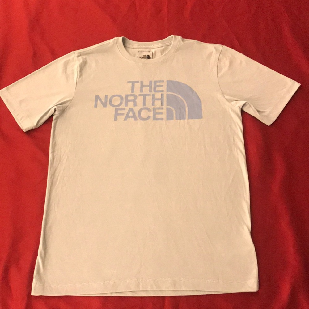 The North Face tee, light blue, size small